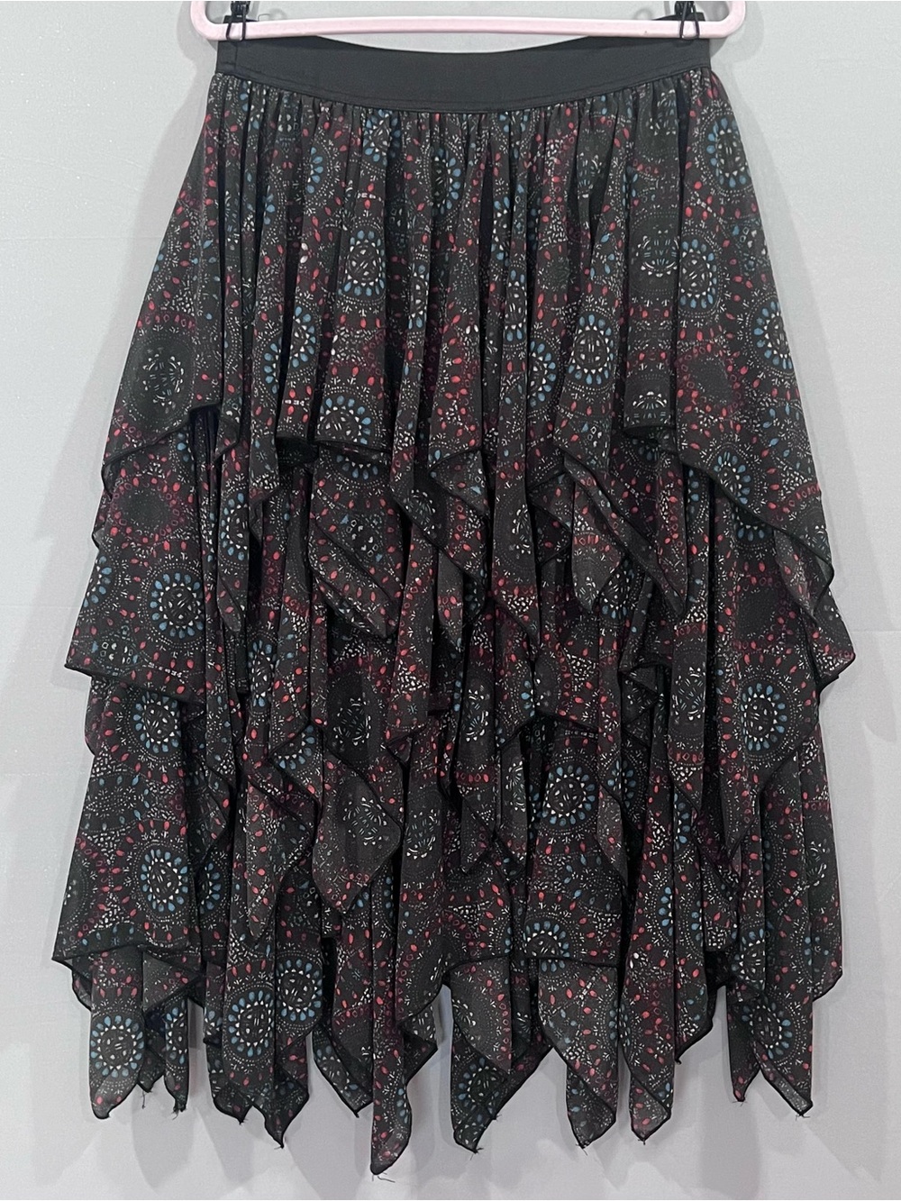 Free People Georgette Tiered Handkerchief Maxi Skirt - Picture 6 of 9